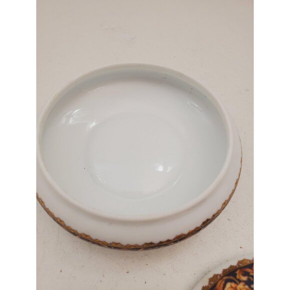 Vintage Limoges 24kt Gold Gilt Bacchus Trinket Box Dish, Fine French Porcelain - Picture 7 of 10